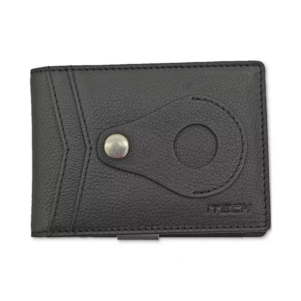 iTECH Mens Bifold Wallet Pebble Leather Money Clip RFID $50